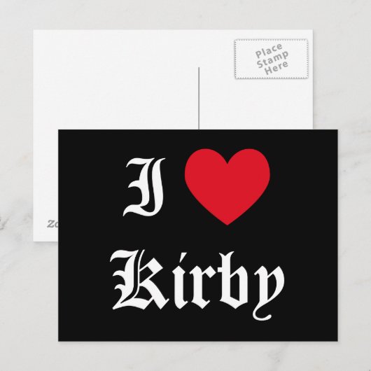 I Love Kirby Briefkaart (Voorkant / Achterkant)