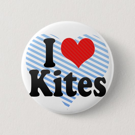 I Love Kites Ronde Button 5,7 Cm (Voorkant)