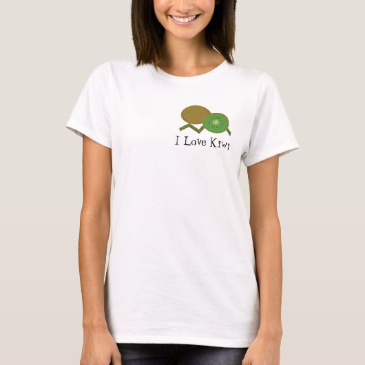I Love Kiwi Fruit T-shirt (Voorkant)