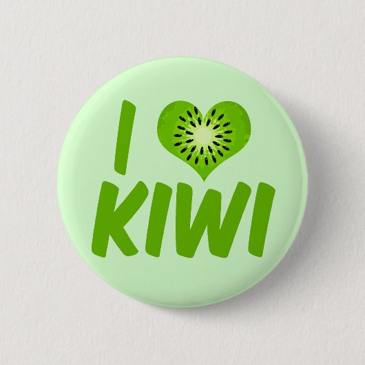I Love Kiwi Ronde Button 5,7 Cm (Voorkant)