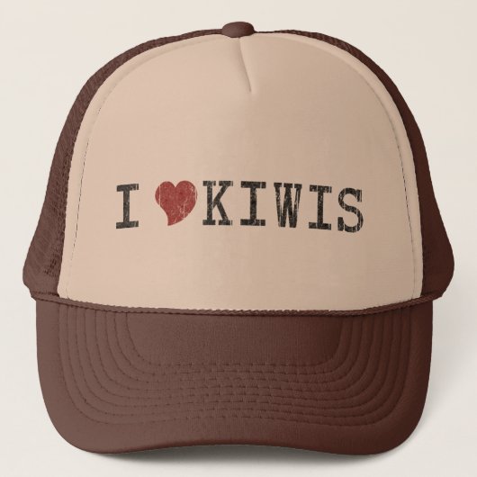 I Love Kiwis Retro Pet (Voorkant)