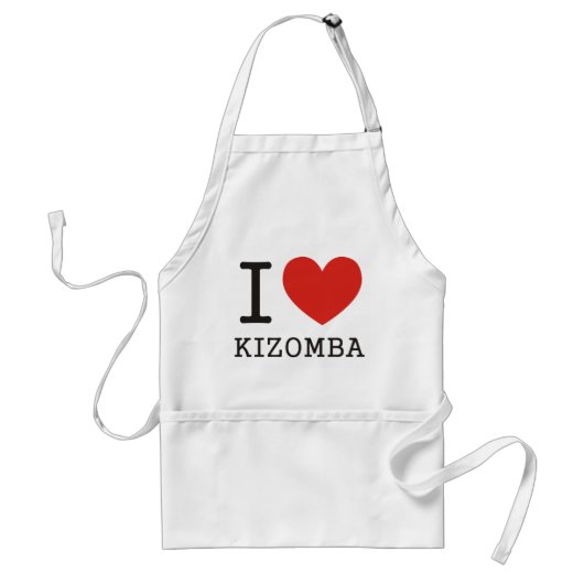 I love Kizomba Standaard Schort (Voorkant)