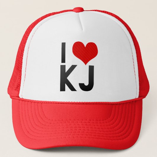 I Love KJ Trucker Pet (Voorkant)