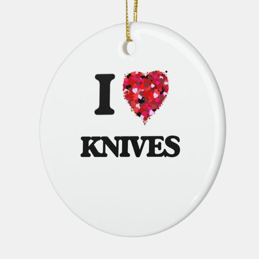 I Love Knives Keramisch Ornament (Links)