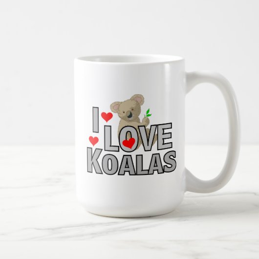 I Love Koalas Coffee Mok (Rechts)