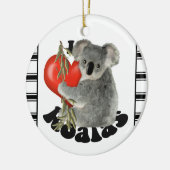 I Love Koalas Keramisch Ornament (Links)