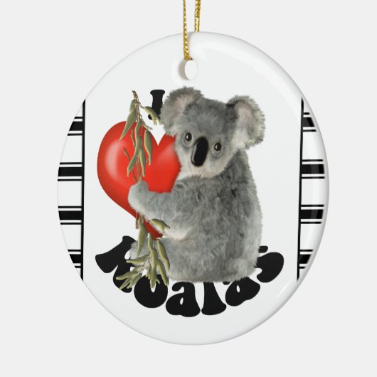I Love Koalas Keramisch Ornament (Links)