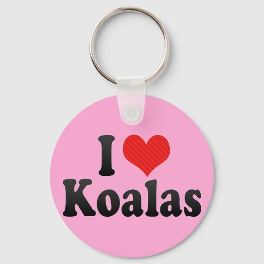 I Love Koalas Sleutelhanger (Voorkant)