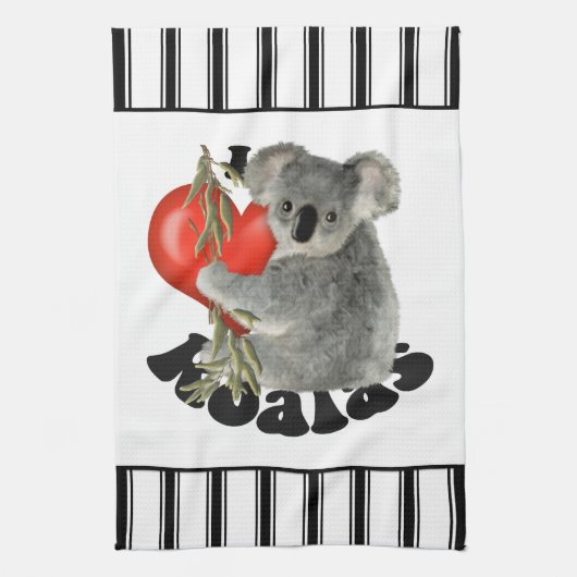 I Love Koalas Theedoek (Verticaal)