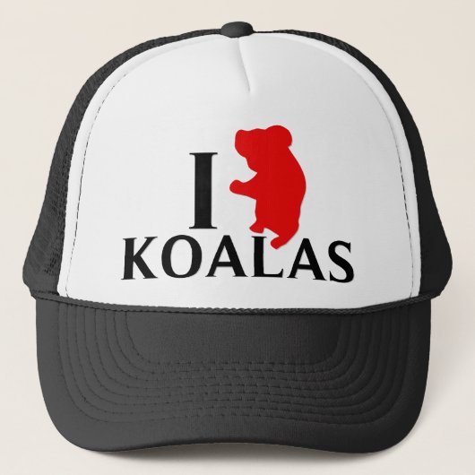 I Love Koalas Trucker Pet (Voorkant)