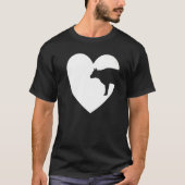I Love Koeien Farmer Bovine Cattle Valentijnsdag C T-shirt (Voorkant)