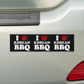 I Love Korean BBQ (고기구이) Bumpersticker (Op auto)
