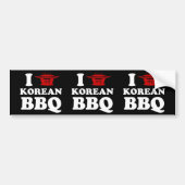 I Love Korean BBQ (고기구이) Bumpersticker (Voorkant)