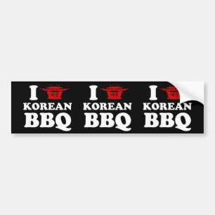 I Love Korean BBQ (고기구이) Bumpersticker