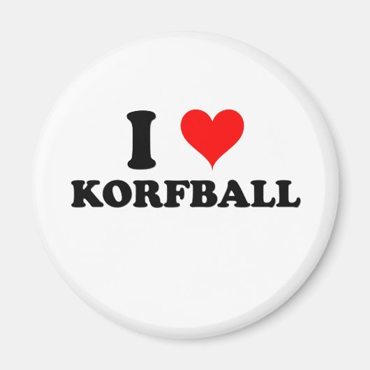I Love Korfball Magneet (Voorkant)