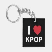 I Love Kpop Sleutelhanger (dual side) (Voorkant Links)
