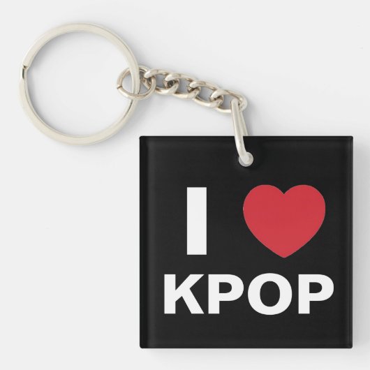 I Love Kpop Sleutelhanger (dual side) (Voorkant)