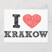 I Love Kraków Briefkaart (Voorkant)