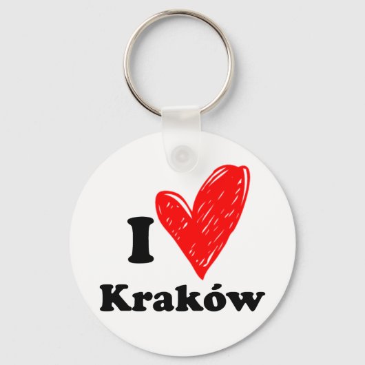 I Love Kraków Sleutelhanger (Voorkant)