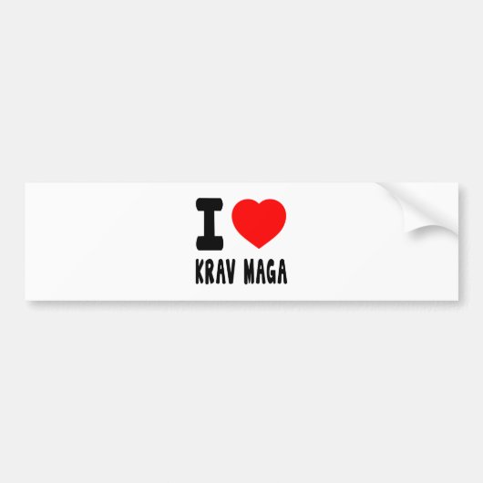 I Love Krav Maga Bumpersticker (Voorkant)