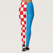 I Love Kroatië Inscription Flag Checkered Pattern Leggings (Achterkant)