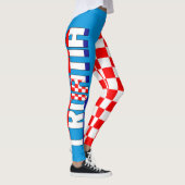 I Love Kroatië Inscription Flag Checkered Pattern Leggings (Rechts)