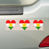 I Love Kurdistan Bumpersticker (Op auto)
