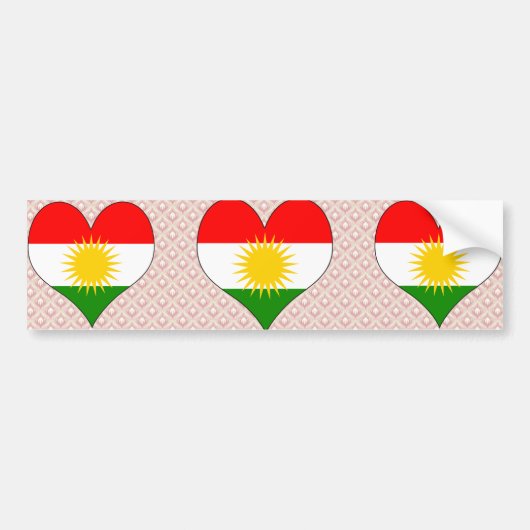 I Love Kurdistan Bumpersticker (Voorkant)