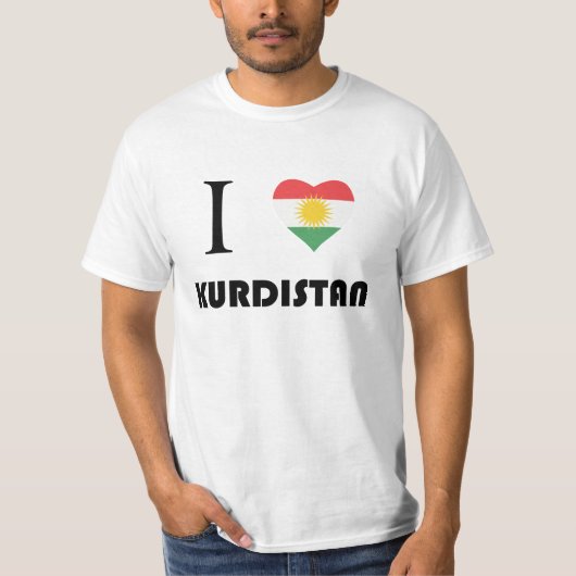 I Love Kurdistan T-shirt (Voorkant)