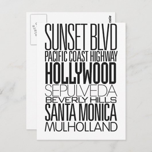 I Love LA Briefkaart (Voorkant / Achterkant)