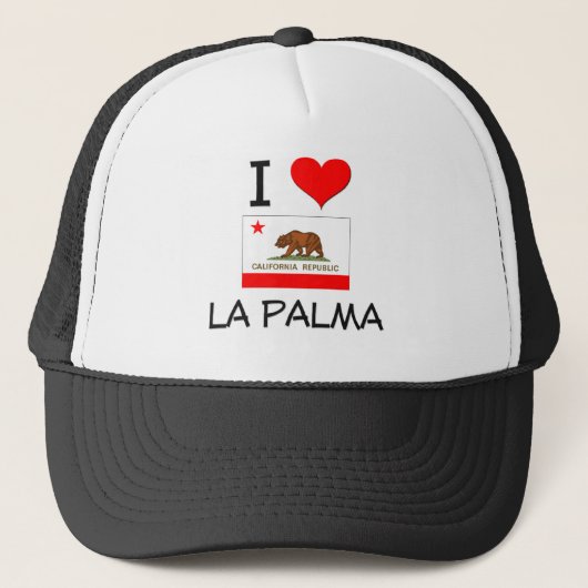 I Love LA PALMA California Trucker Pet (Voorkant)