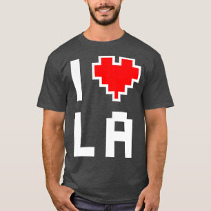 I Love LA Pixel hart voor Louisiana gamer T-shirt