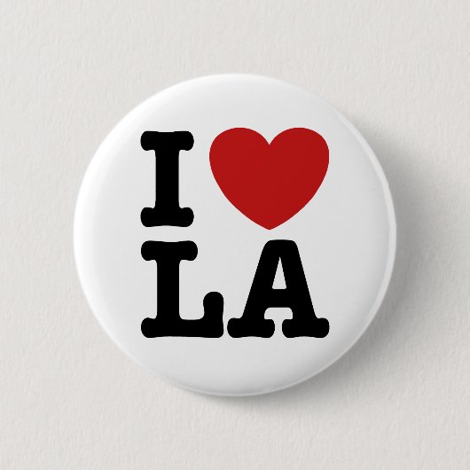 I Love LA Ronde Button 5,7 Cm (Voorkant)