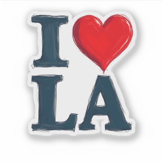I love LA Sticker (Voorkant)
