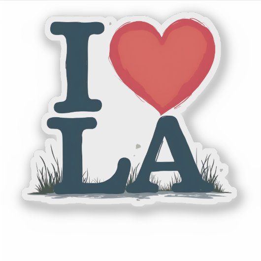 I love LA Sticker (Voorkant)