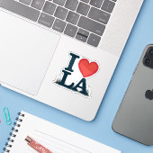 I love LA Sticker (Laptop met iPhone)