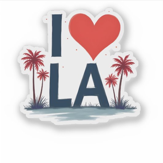 I love LA Sticker (Voorkant)