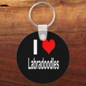I Love Labradoodles Sleutelhanger (Voorkant)