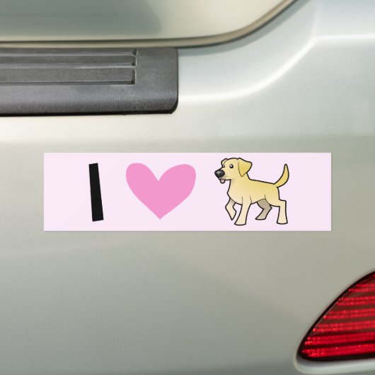 I Love Labrador Retrievers Bumpersticker (Op auto)