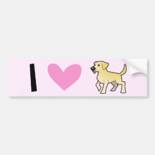 I Love Labrador Retrievers Bumpersticker