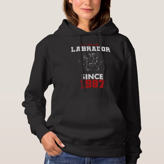 I love labrador since 1987 hoodie (Voorkant)