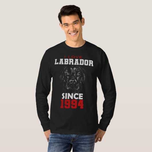 I love labrador since 1994 t-shirt (Voorkant volledig)