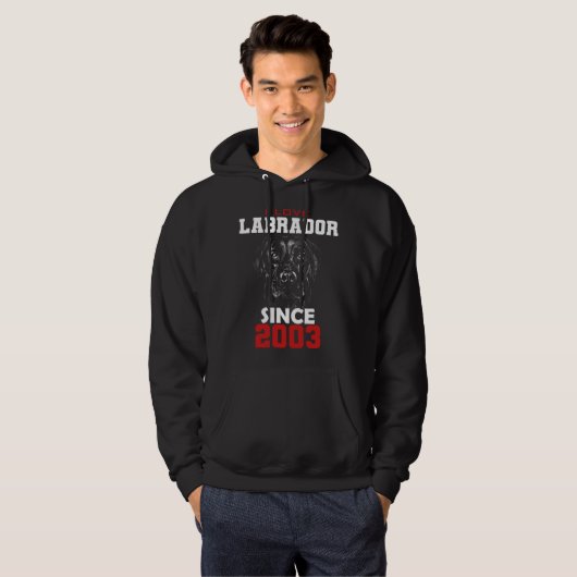 I love labrador since 2003 hoodie (Voorkant volledig)