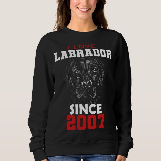 I love labrador since 2007 trui (Voorkant)
