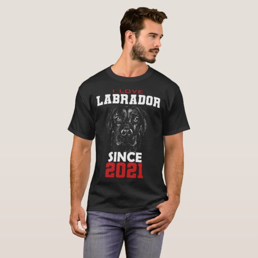 I love labrador since 2021 t-shirt (Voorkant volledig)