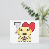 I Love Labradors Briefkaart (Staand voorkant)