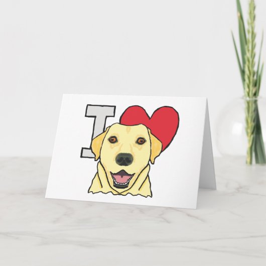 I Love Labradors Kaart (Voorkant)