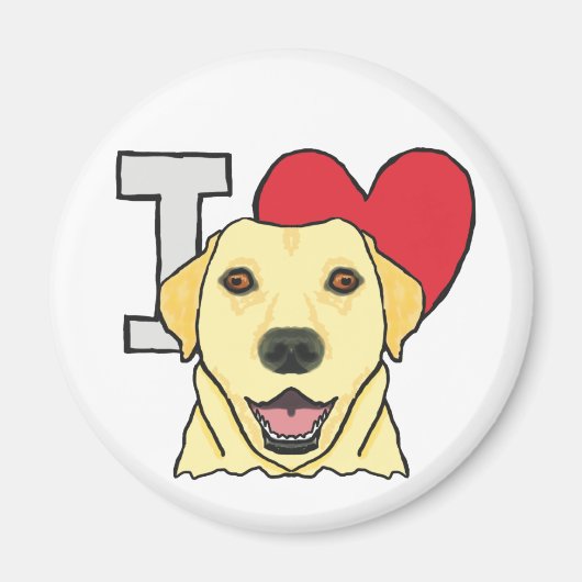 I Love Labradors Magneet (Voorkant)