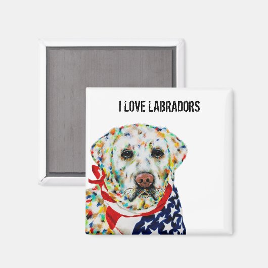 I Love Labradors Magnet (Voorkant / Achterkant)