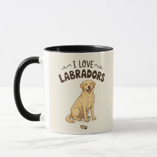 I Love Labradors Mug – Hand-Drawn Illustration Mok